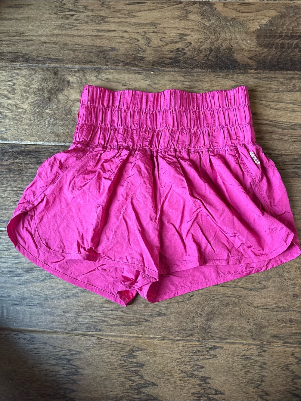 FP Movement by Free People Hot Pink Smocked Waist Athletic Shorts